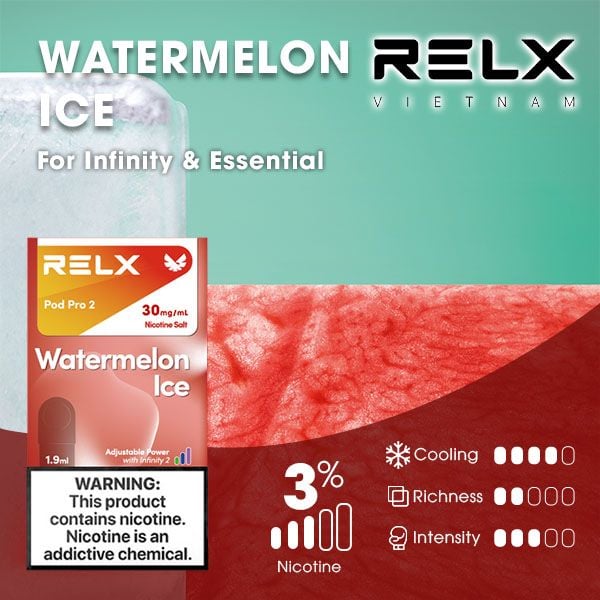 RELX煙彈多汁西瓜Watermelon Ice口味盒裝