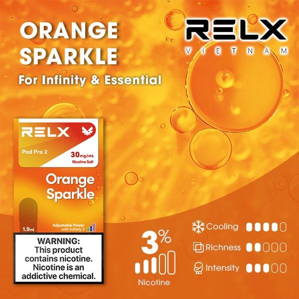 RELX煙彈橙子汽水Orange Sparkle口味盒裝