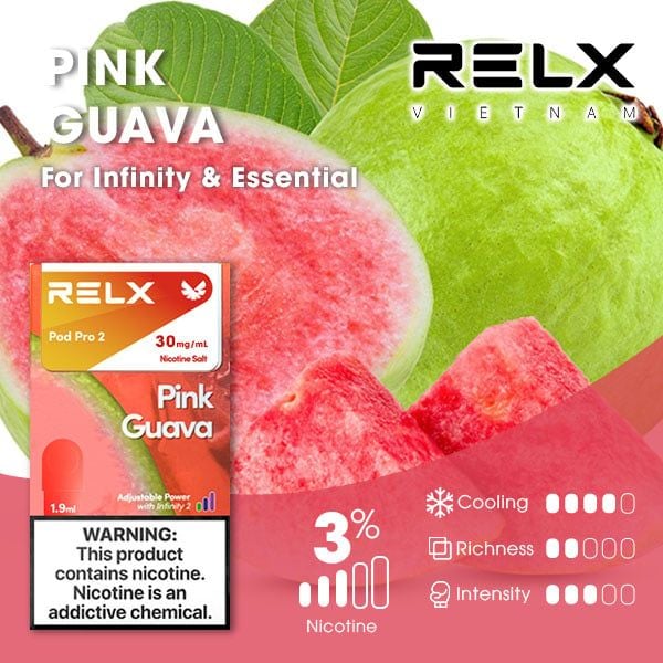 RELX煙彈粉紅芭樂Pink Guava口味盒裝